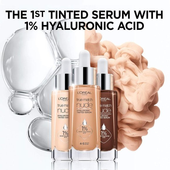 Medium Nude Hyaluronic Tinted Serum Foundation with 1% Hyaluronic acid - Picture 8 of 9